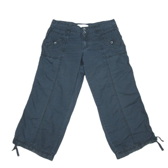 Gap Navy Blue 100% Cotton Capri Pants Size 6 - Picture 3 of 4